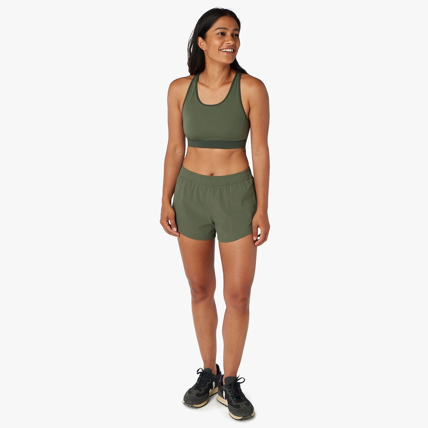 The Corliss Sports Bra | Thyme Colorblock - Image 3