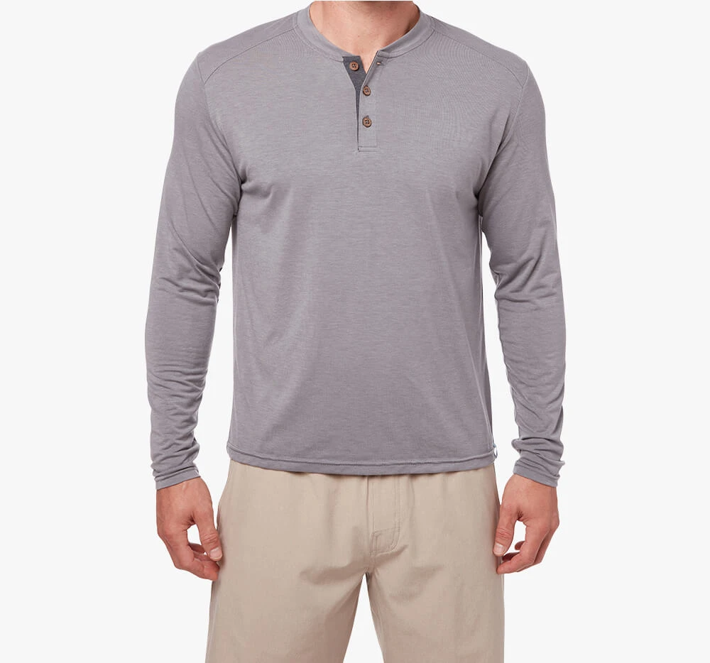 The SeaBreeze Henley | Grey - Image 3