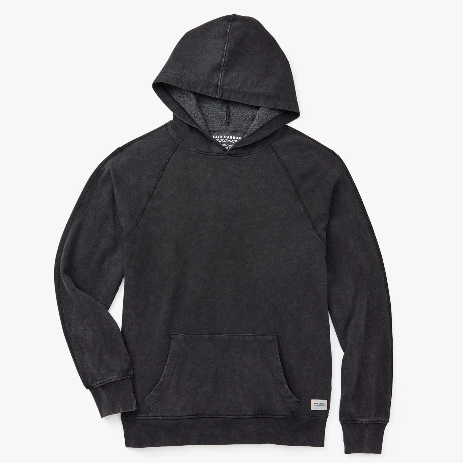 The Vintage-Wash Saltaire Hoodie | Black