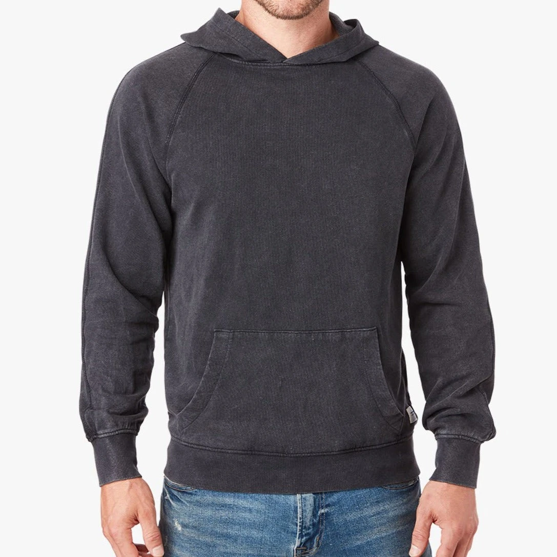 The Vintage-Wash Saltaire Hoodie | Black - Image 4