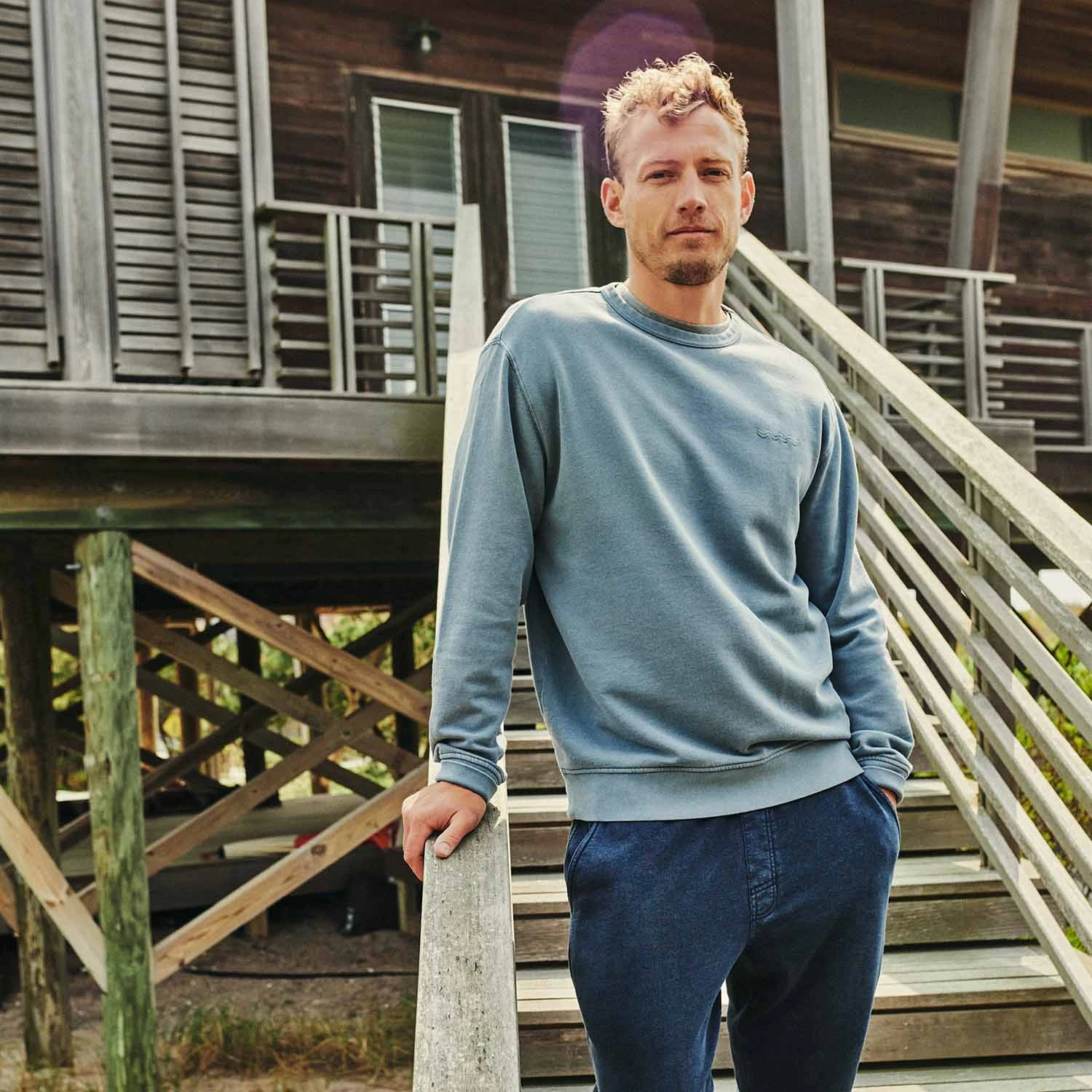 The Vintage-Wash Saltaire Crewneck | Slate - Image 2