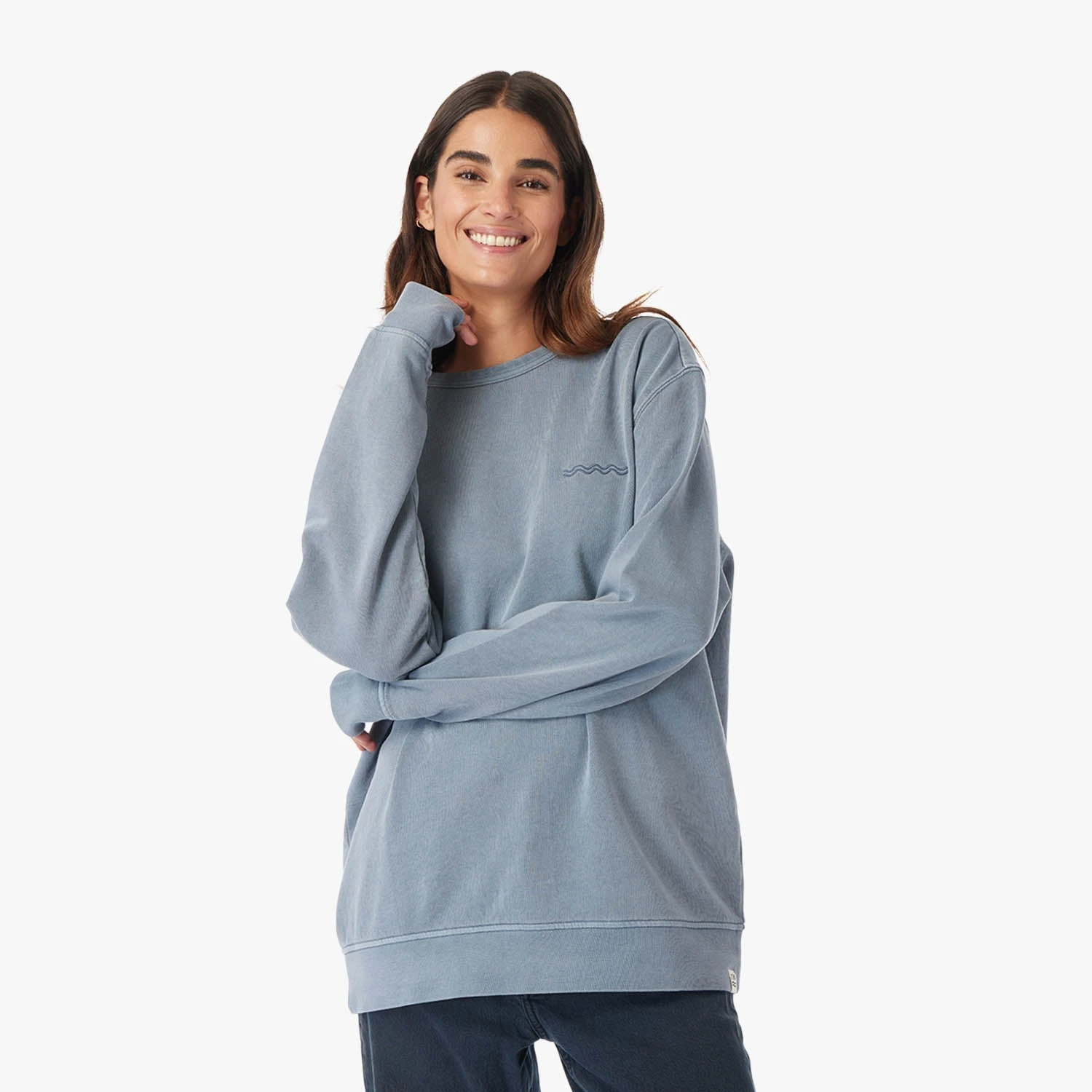 The Vintage-Wash Saltaire Crewneck | Slate - Image 6