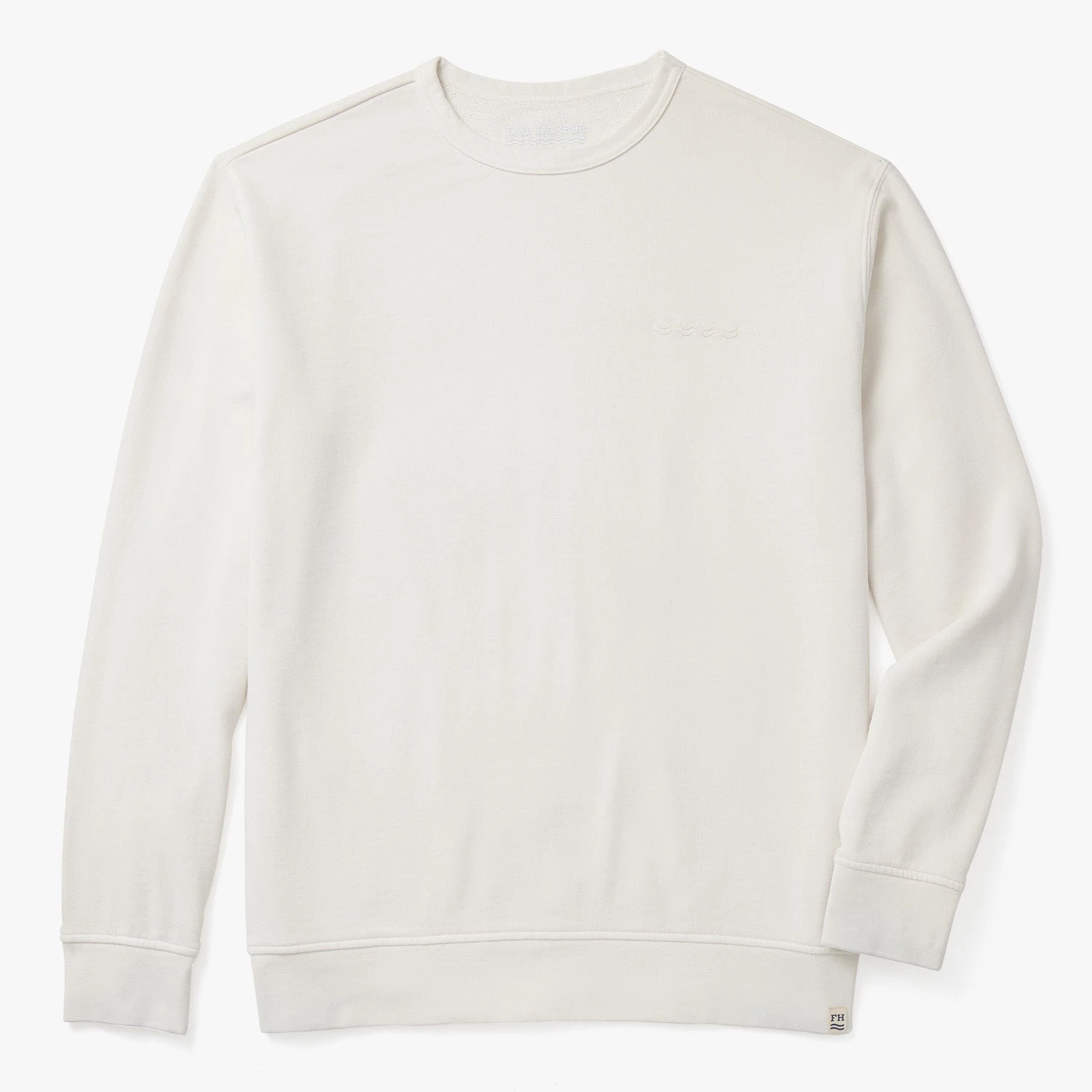 The Vintage-Wash Saltaire Crewneck | Ivory