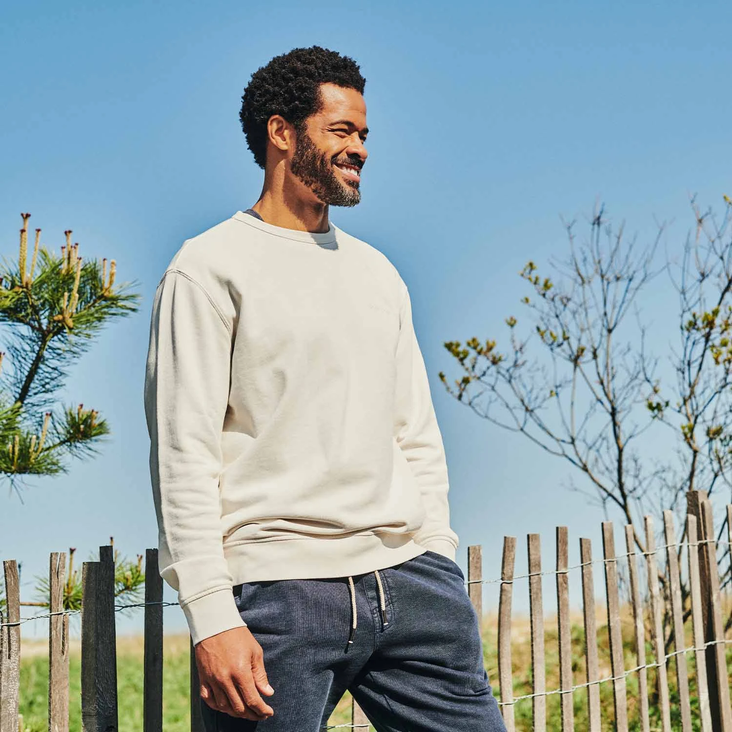 The Vintage-Wash Saltaire Crewneck | Ivory - Image 2