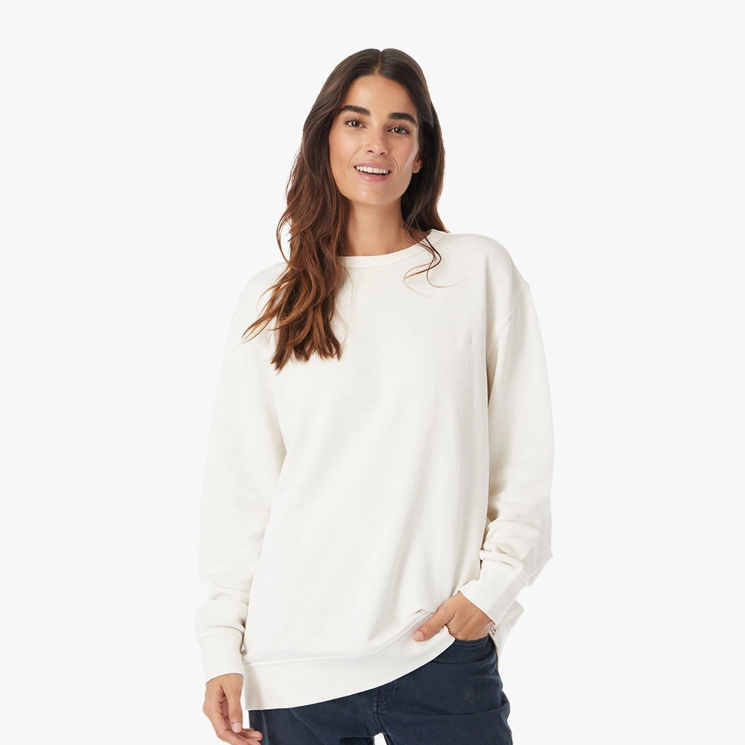 The Vintage-Wash Saltaire Crewneck | Ivory - Image 6