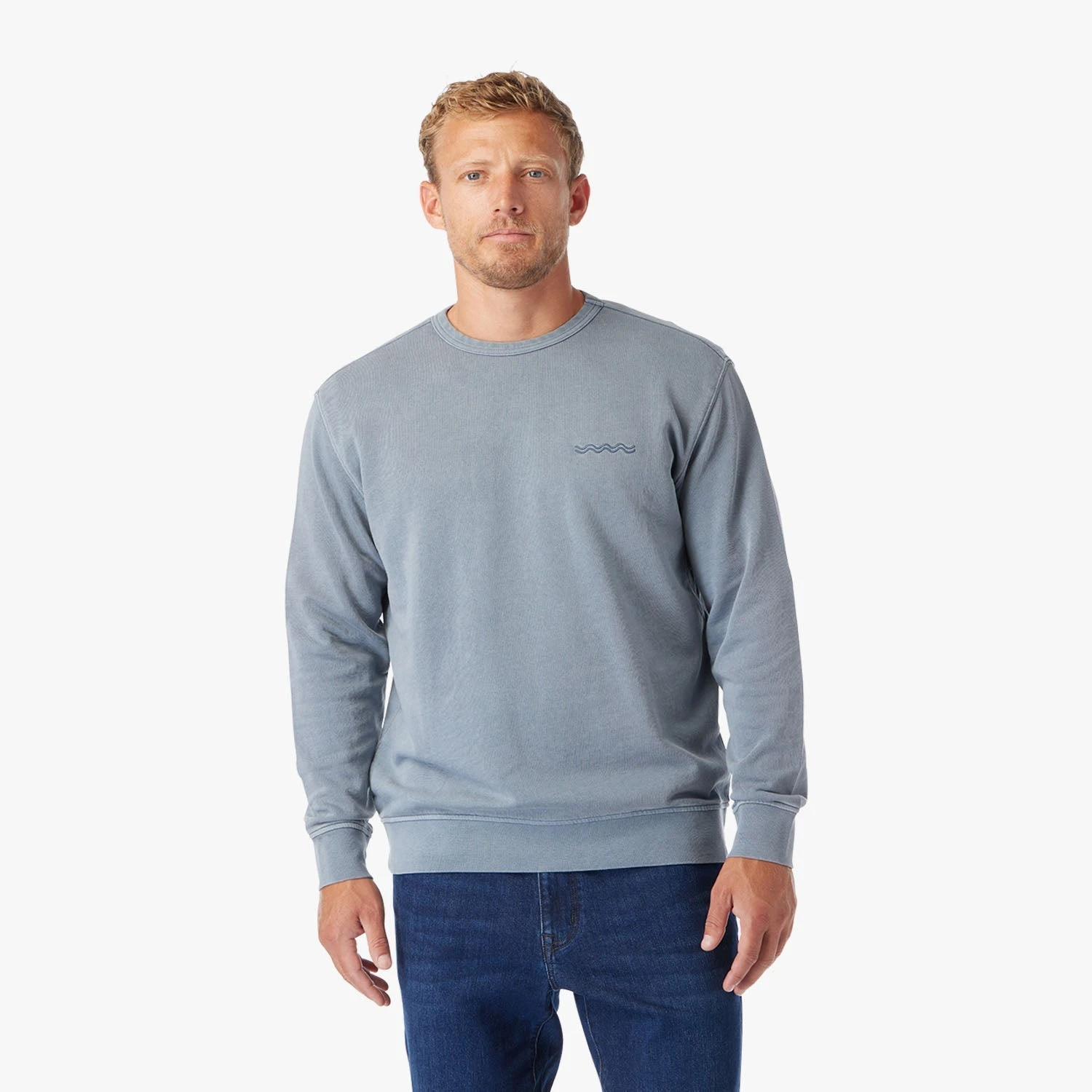 The Vintage-Wash Saltaire Crewneck | Slate - Image 5