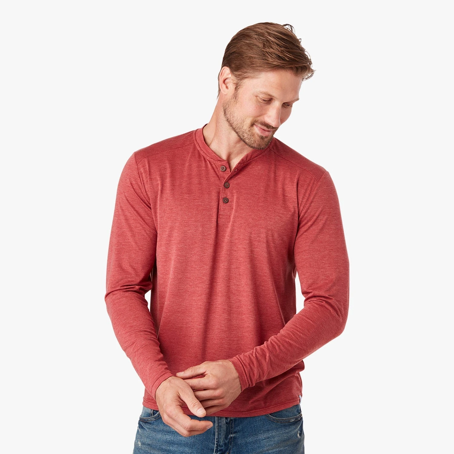 The SeaBreeze Henley | Washed Red - Image 7