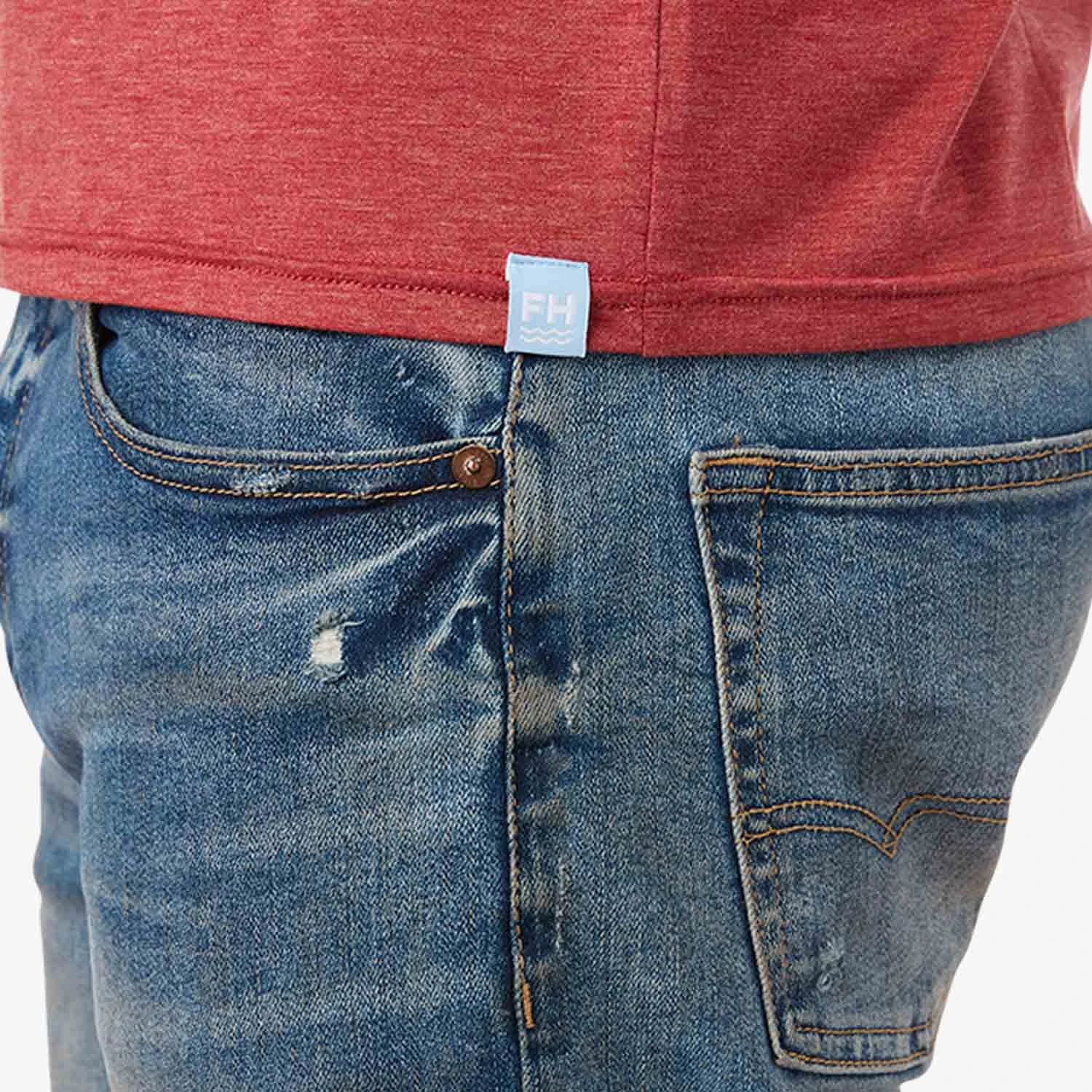 The SeaBreeze Henley | Washed Red - Image 6