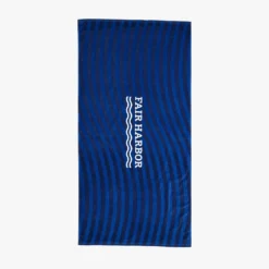 The FH Organic Beach Towel | Navy Waves